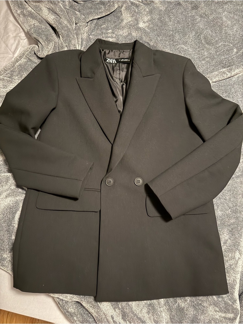 ZARA women’s black Double Breasted Blazer